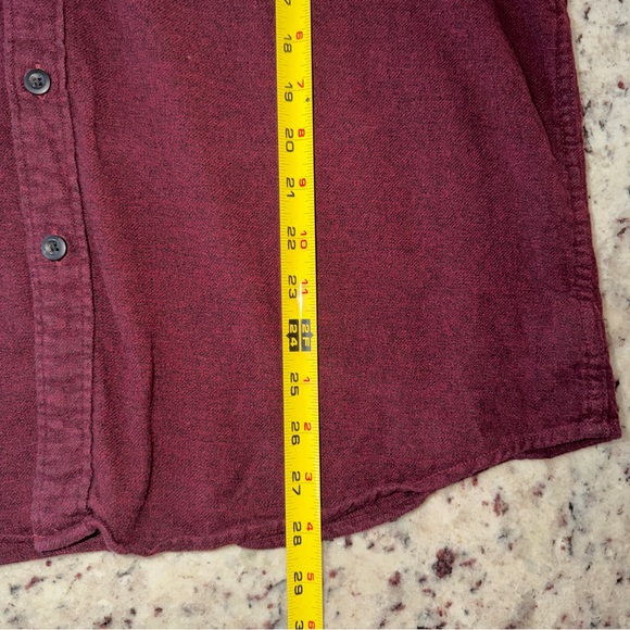 American Eagle “Super Soft” Large Flannel 100% Cotton Burgundy Red Button Up EUC - Picture 9 of 9